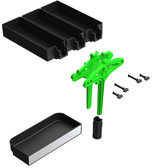 Bag trays, Merging Unit and drip tray